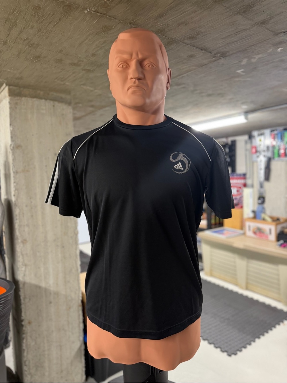 adidas Men's Black Short-Sleeve Swim Rash Guard Tee